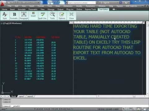 Autocad extract text lisp routines for landscaping